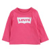 Detské tričko s dlhým rukávom Levi's ružová farba