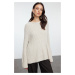 Trendyol Stone More Sustainable Wide Cut Peplum Detailed Knitwear Sweater