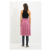 Trendyol Dried Rose Tulle Pleated Knitted Skirt