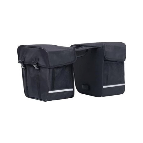 Dvojitá taška na zadný nosič bicykla vodoodolná 35 l čierna