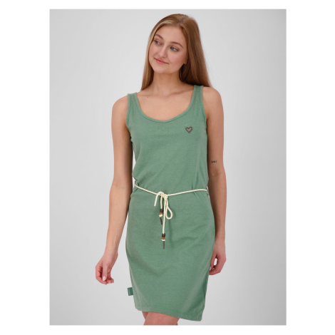 Zelené dámske krátke šaty so zaväzovaním Alife and Kickin Jennifer