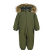 Chlapčenský zimný overal COLOR KIDS Coverall w.fake fur, AF 20.000, dark olive 740620.9526