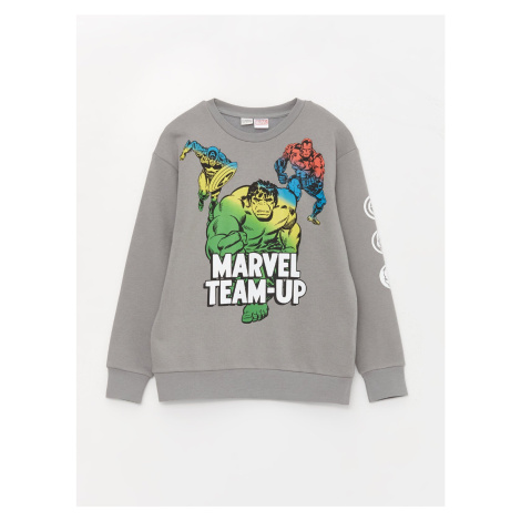 LC Waikiki Boys' Crew Neck Marvel Printed Long Sleeve Sweatshirt