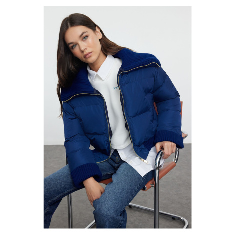 Trendyol Navy Blue Knitwear Detailed Water Repellent Puffer Jacket