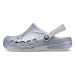 Dievčenské kroksy (rekreačná obuv) CROCS Baya Glitter Clog T silver