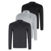 TRIPLE SET V4007 DEWBERRY MEN'S SWEATSHIRT-BLACK-NAVY-GREY