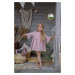 Detské bavlnené šaty Jamiks ružová farba, mini, áčkový strih