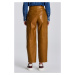 NOHAVICE GANT D1. PLEATED LEATHER PANTS hnedá