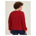 Červený dámsky rebrovaný sveter Tranquillo