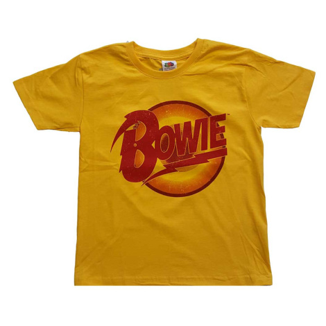 David Bowie tričko Diamond Dogs Logo Žltá