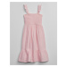 Ružové dievčenské midi šaty s volánom GAP