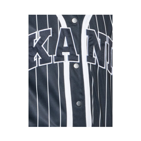 Karl Kani Tričko Serif Pinstripe Baseball 6033360 Čierna Relaxed Fit