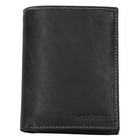 Pánska kožená peňaženka SendiDesign 5741 (P) VT - čierna Sendi Design