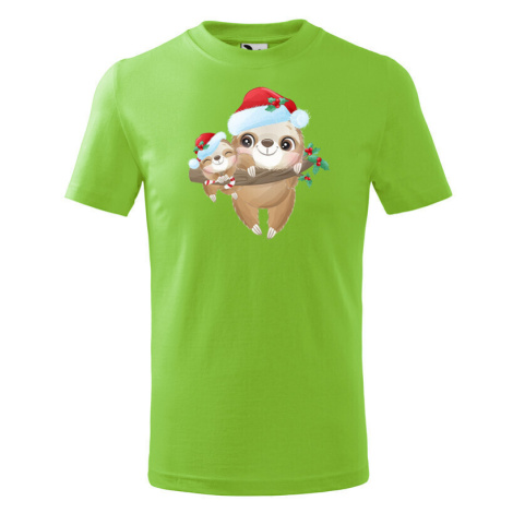 Detské tričko s potlačou vianočného leňochoda - roztomilé vianočné tričko