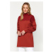 Trendyol Brick Oversize Knitted Color Block Sweatshirt Tunic