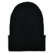 Ribbed knit cap made of recycled yarn black