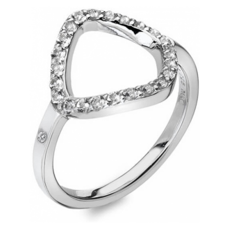 Hot Diamonds Elegantný strieborný prsteň s briliantom a topaz Behold DR221 60 mm