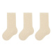 Condor Súprava 3 párov vysokých detských ponožiek 2.008/2 Béžová