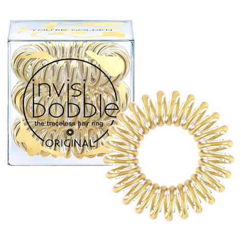 Špirálová gumička do vlasov Invisibobble Original You're Golden - zlatá, 3 ks (IB-OR-MC10002) + 