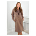 Long insulated dress with mocca embroidery
