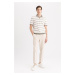 DEFACTO Regular Fit Striped Short Sleeve Polo T-Shirt