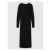 Remain Úpletové šaty Nova RM730 Čierna Loose Fit