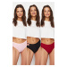 Trendyol Multicolor 3 Pack Cotton Openwork/Hole Hipster Knitted Panties