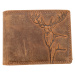 HL Luxusná kožená peňaženka s jeleňom