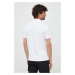 Bavlnené polo tričko Calvin Klein biela farba,jednofarebné,K10K111201