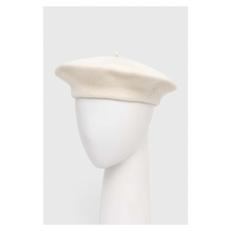 Vlnená baretka Polo Ralph Lauren béžová farba, vlnený