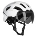 Spokey POINTER SPEED Bicycle helmet with LED flasher and protective removable shield IN-MOLD cm,