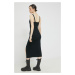 Šaty Abercrombie & Fitch čierna farba, midi, priliehavá