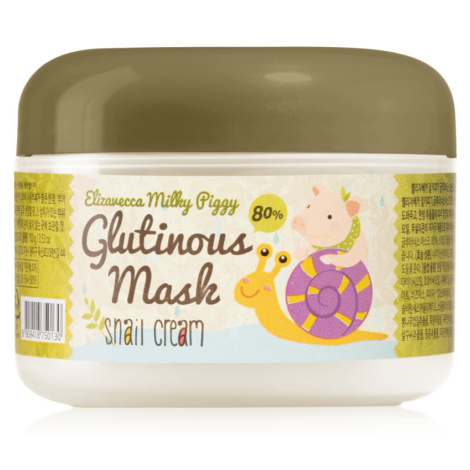 Elizavecca Milky Piggy Glutinous Mask 80% Snail Cream intenzívne hydratačná a vyživujúca maska s