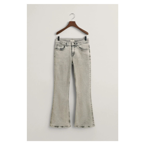 DŽÍNSY GANT BOOTCUT JEANS GREY WORN IN
