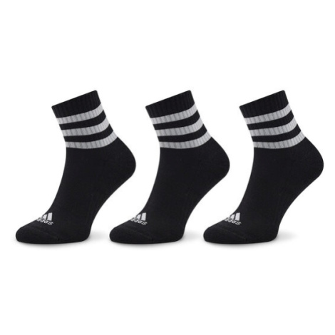 Adidas Súprava 3 párov vysokých ponožiek unisex 3S C Spw Mid 3P IC1317 Čierna