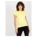 Women's basic cotton T-shirt - yellow