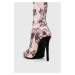 Členkové topánky Pinko Valentine dámske, béžová farba, na vysokom podpätku, 100661 A0O8 NZ8