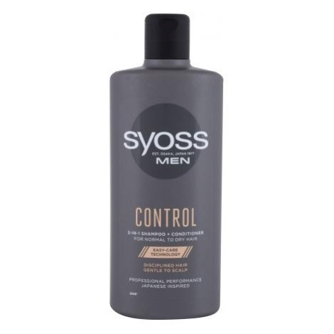 Syoss Professional Performance Men Control 2-in-1 440 ml šampón pre mužov na šedivé vlasy; na no