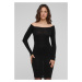 Women's glittering dress with long sleeves black