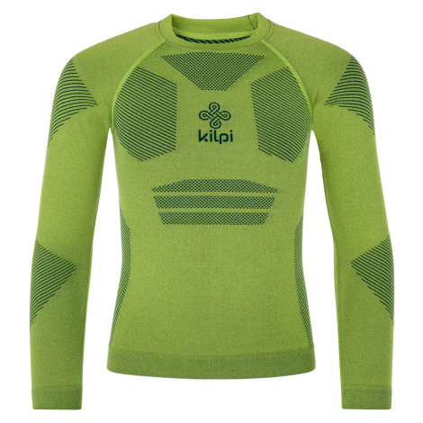 Kilpi NATHAN-JB Chlapčenské funkčné tričko s dlhým rukávom QJ0477KI Zelená