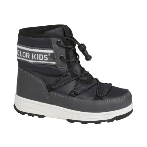 Chlapčenské vysoké zimné topánky COLOR KIDS Boots W. String phantom