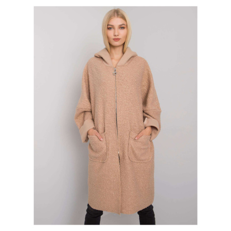 OCH BELLA Women's beige coat with pockets