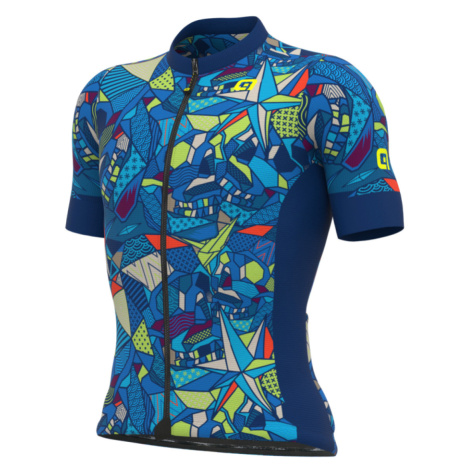 ALÉ Cyklistický dres s krátkym rukávom - OVER PRAGMA - modrá