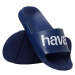 HAVAIANAS SLIDE CLASSIC LOGO MANIA Unisex šľapky, tmavo modrá, veľkosť 41/42