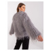 Light gray transitional jacket with eco fur