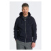 MIKINA GANT WAFFLE TEXTURE ZIP HOODIE EVENING BLUE