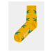 Sada troch párov ponožiek v bielej, žltej a šedej farbe Meatfly Ganja