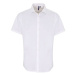 Premier Workwear Pánska bavlnená košeľa s krátkym rukávom PR246 White