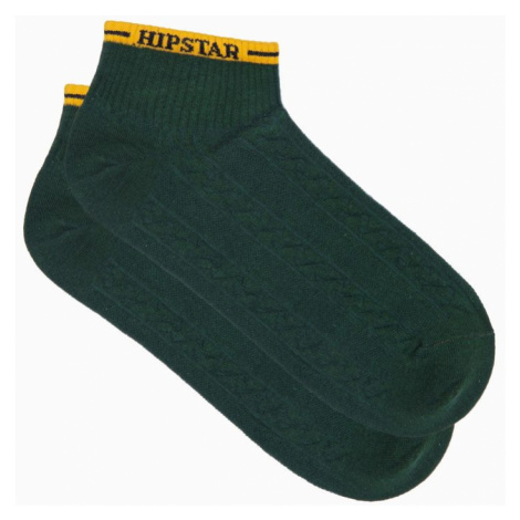 Zelené členkové bavlnené ponožky Hipstar U239