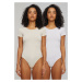 Women's Organic Stretch Jersey Body - 2-Pack White+Beige